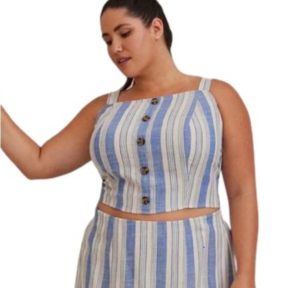 Torrid Linen Button Cami